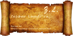 Zeidner Leonóra névjegykártya
